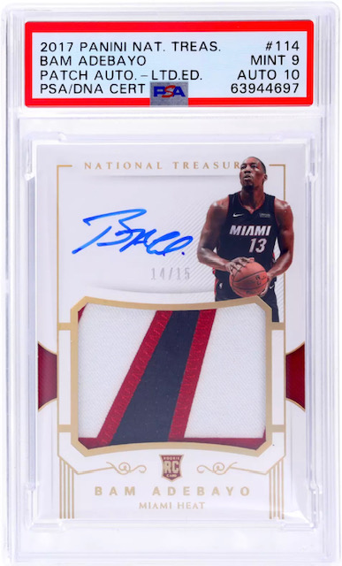Photo of 2017 Bam Adebayo National Treasures RPA Rookie Card