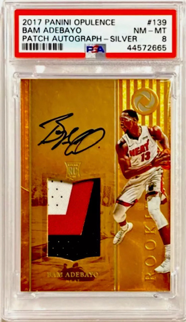 Photo of 2017 Bam Adebayo Panini Opulence RPA Rookie Card