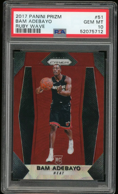 2017 Bam Adebayo Prizm Red Prizm Rookie Card Photo of 2017 Bam Adebayo Prizm Red Prizm Rookie Card