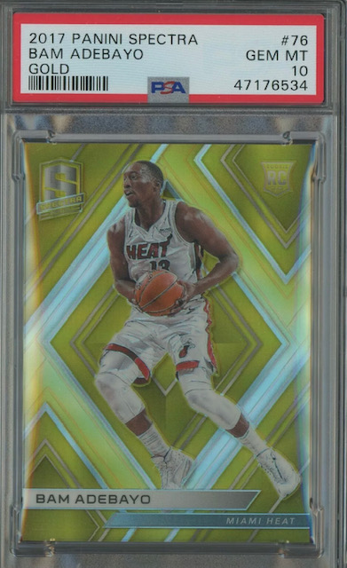 Photo of 2017 Bam Adebayo Spectra Gold Rookie Card