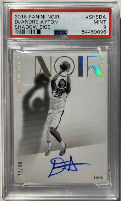 Photo of 2018 Deandre Ayton Panini Noir Shadow Signatures Rookie Card
