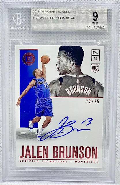 Photo of 2018 Jalen Brunson Panini Encased Rookie Card