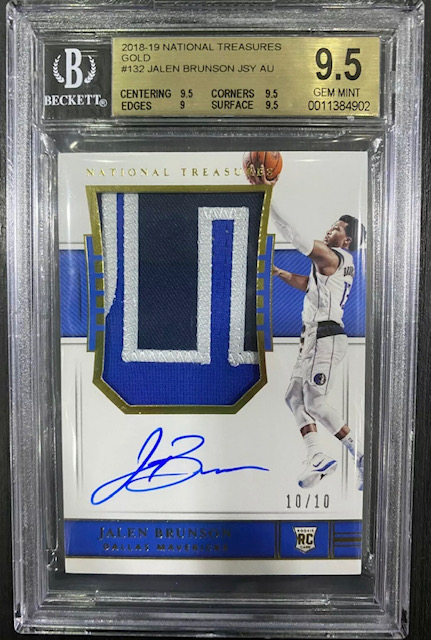 Photo of 2018 Jalen Brunson National Treasures RPA Rookie Card