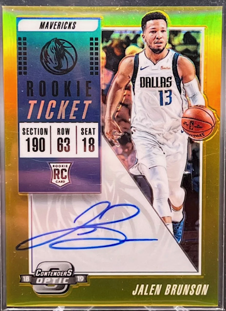 Photo of 2018 Jalen Brunson Contenders Rookie Ticket Gold Rookie Card
