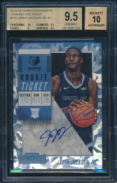 Photo of 2018 Jaren Jackson Jr Panini Contenders Rookie Ticket Cracked Ice Rookie Card
