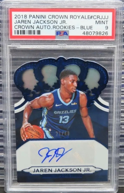 Photo of 2018 Jaren Jackson Jr Crown Royale Blue Rookie Card