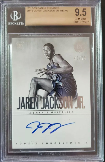Photo of 2018 Jaren Jackson Jr Panini Encased Rookie Card