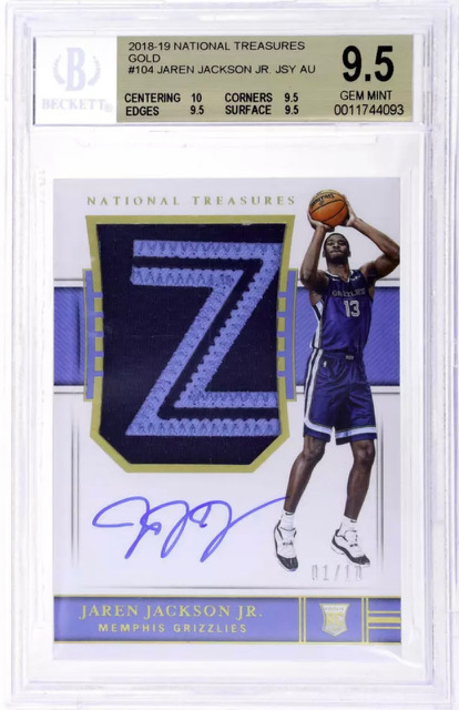 Photo of 2018 Jaren Jackson Jr National Treasures RPA Rookie Card