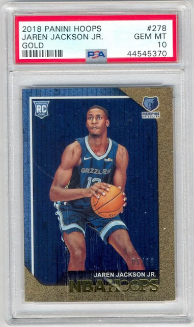 Photo of 2018 Jaren Jackson Jr NBA Hoops Gold Rookie Card