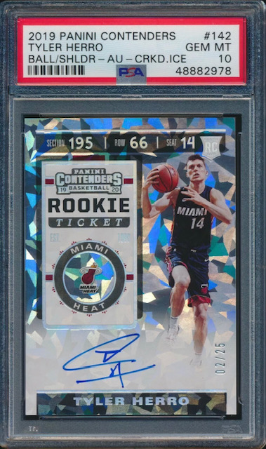 Photo of 2019 Tyler Herro Contenders Rookie Ticket Cracked Ice Rookie Card
