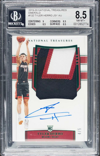 Photo of 2019 Tyler Herro National Treasures RPA Rookie Card
