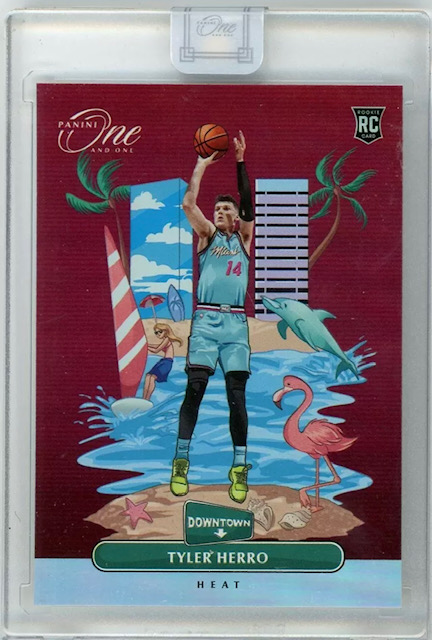 Photo of 2019 Tyler Herro Panini One and One Downtown Rookie Card