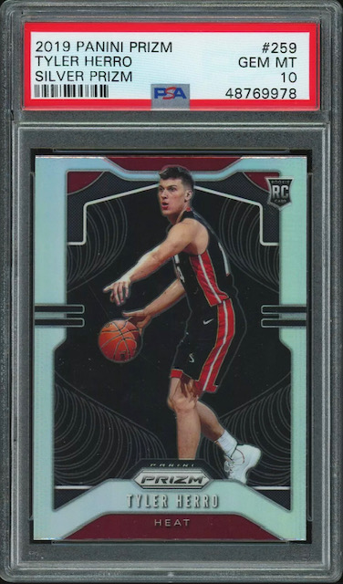 Photo of 2019 Tyler Herro Panini Prizm Silver Rookie Card