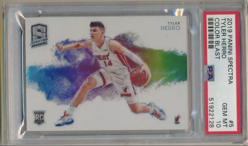 Photo of 2019 Tyler Herro Spectra Color Blast Rookie Card