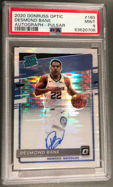Photo of 2020 Desmond Bane Optic Pulsar Prizm Rookie Card