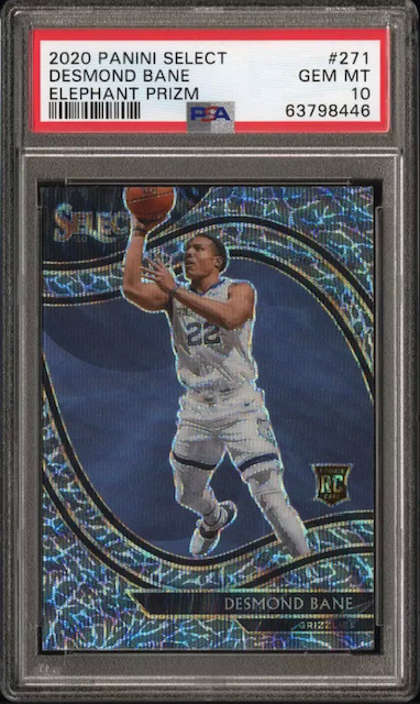 Photo of 2020 Desmond Bane Select Courtside Elephant Rookie Card