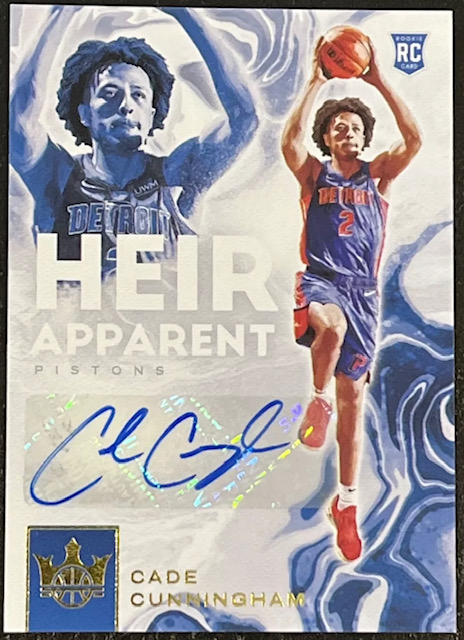 Photo of 2021 Cade Cunningham Court Kings Heir Apparent Rookie Card