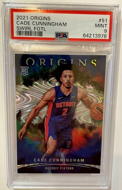 Photo of 2021 Cade Cunningham Panini Origins Swirl Rookie Card