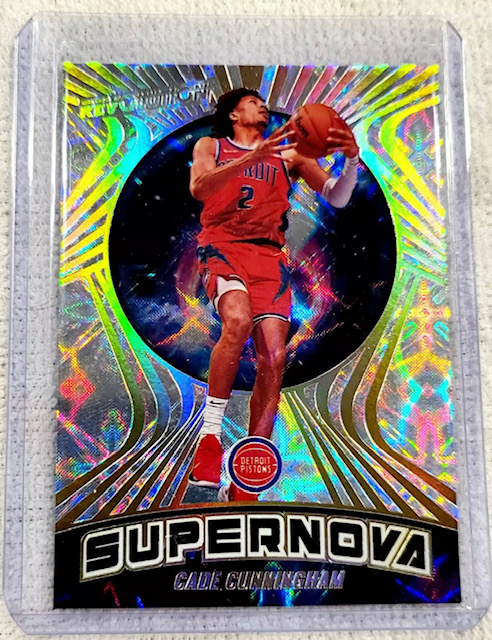 Photo of 2021 Cade Cunningham Revolution Galactic Supernova Rookie Card