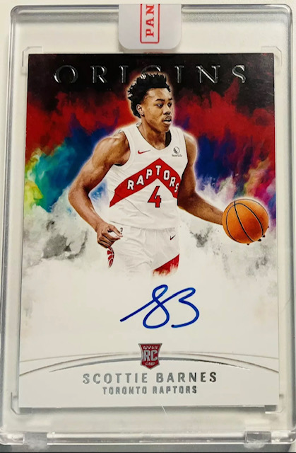 Photo of 2021 Scottie Barnes Panini Origins On Card Auto Rookie Card