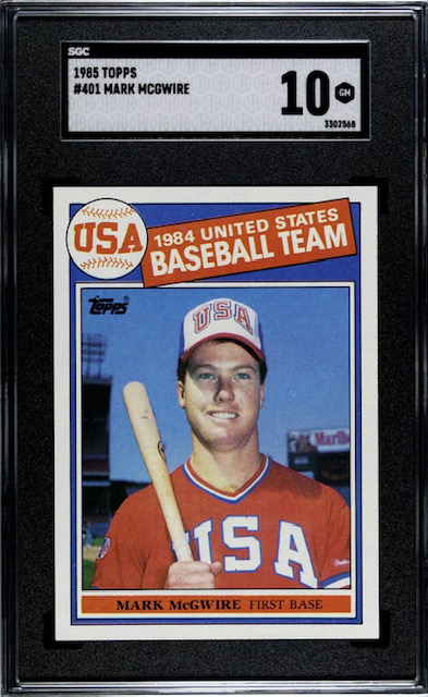 Photo of 1985 Mark McGwire Topps 1984 United States Baseball Team Rookie Card