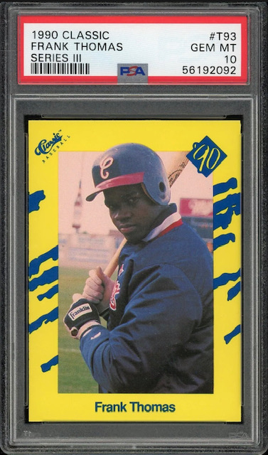Photo of 1990 Frank Thomas Classic Series III Rookie Card