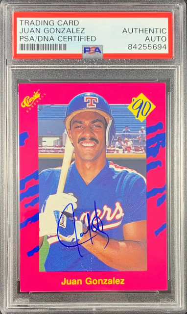 1990 Juan Gonzalez Classic II Rookie Card Photo of 1990 Juan Gonzalez Classic II Rookie Card