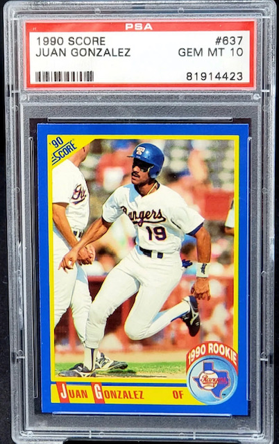 Photo of 1990 Juan Gonzalez Score Rookie Card