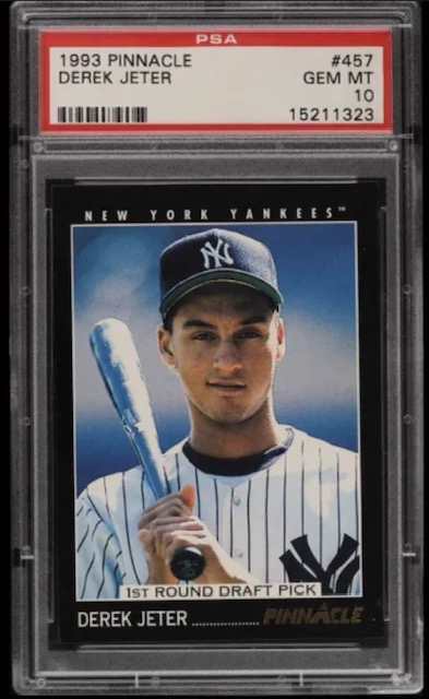 Photo of 1993 Derek Jeter Pinnacle Rookie Card