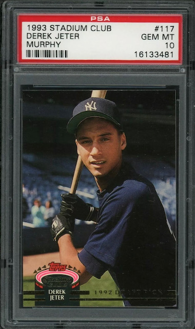 Photo of 1993 Derek Jeter Stadium Club Murphy Rookie Card