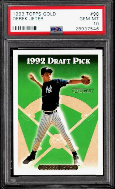 Photo of 1993 Derek Jeter Topps 1992 Draft Pick Rookie Card