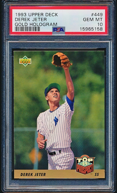 Photo of 1993 Derek Jeter Upper Deck Rookie Card