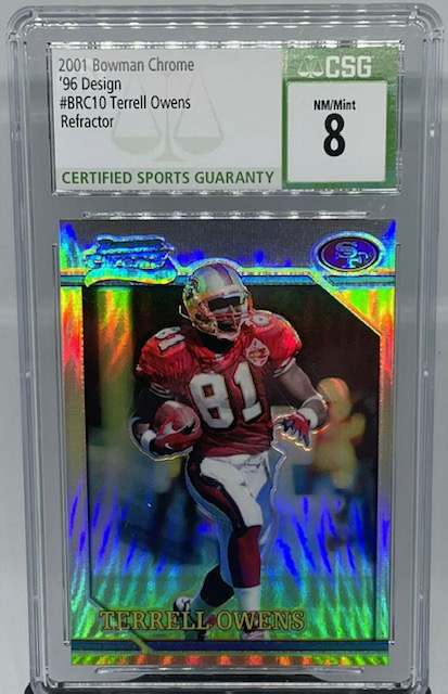 Photo of 1996 Terrell Owens Bowman Chrome Rookie Card