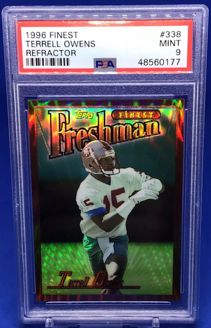 Photo of 1996 Terrell Owens Topps Finest Refractor Rookie Card