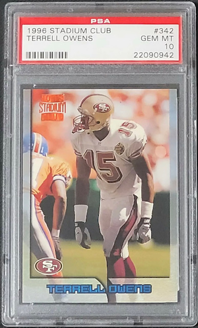 Photo of 1996 Terrell Owens Stadium Club Rookie Card