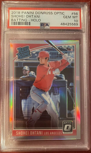 Photo of 2018 Shohei Ohtani Optic Holo Batting Variation Rookie Card