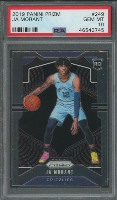 Cheap 2019 Ja Morant Prizm Base Rookie Card Photo of a Cheap 2019 Ja Morant Prizm Base Rookie Card