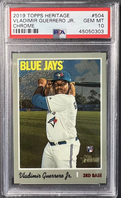 Photo of 2019 Vladimir Guerrero Jr Topps Heritage Rookie Card