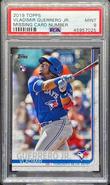 2019 Vladimir Guerrero Jr Topps Series 2 No Number Rookie Card Photo of 2019 Vladimir Guerrero Jr Topps Series 2 No Number Rookie Card