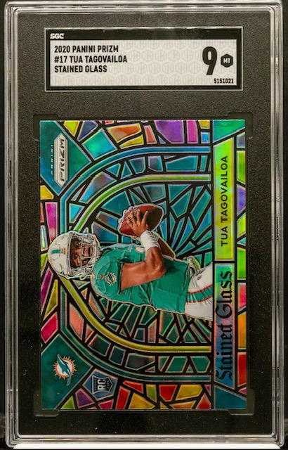 Photo of 2020 Tua Tagovailoa Prizm Stained Glass Rookie Card
