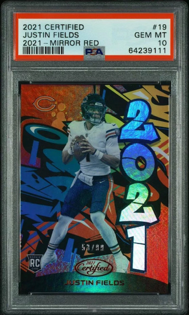 Photo of 2021 Justin Fields Certified Graffiti Rookie Card