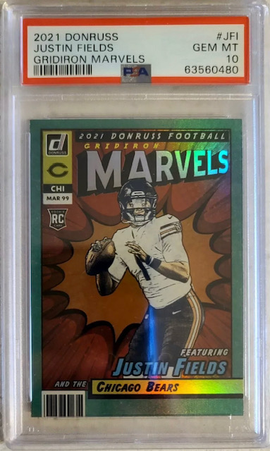 Photo of 2021 Justin Fields Gridiron Marvels Rookie Card