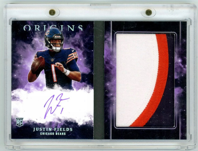 Photo of 2021 Justin Fields Origins Booklet Rookie Card
