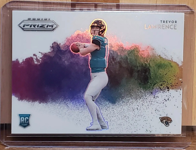 Photo of 2021 Trevor Lawrence Prizm Color Blast Rookie Card