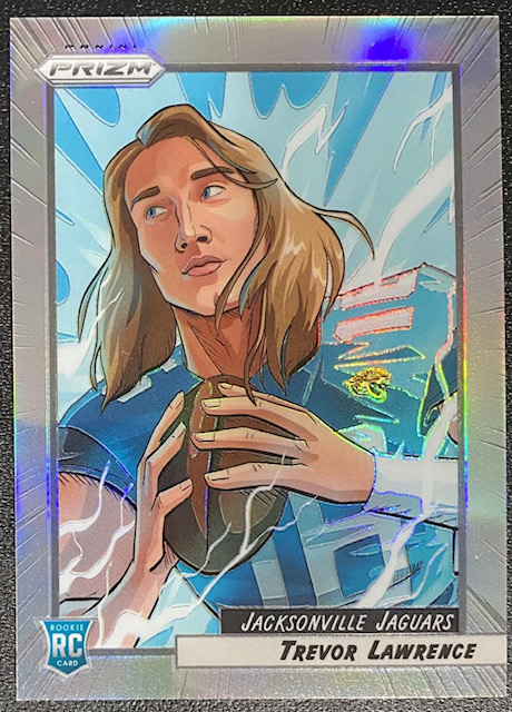2021 Trevor Lawrence Prizm Manga Rookie Card Photo of 2021 Trevor Lawrence Prizm Manga Rookie Card