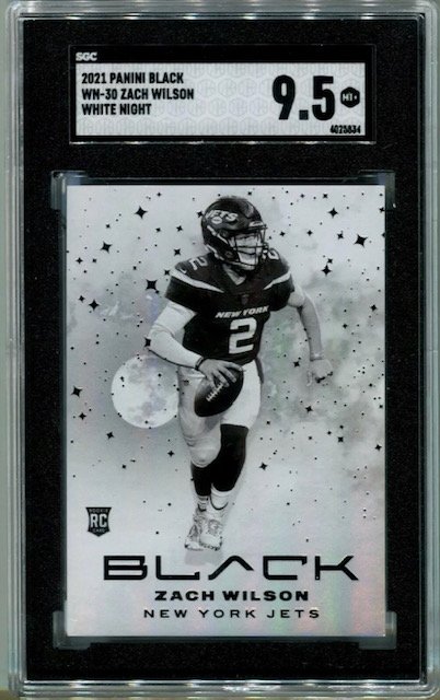 Photo of 2021 Zach Wilson Panini Black White NIght Rookie Card