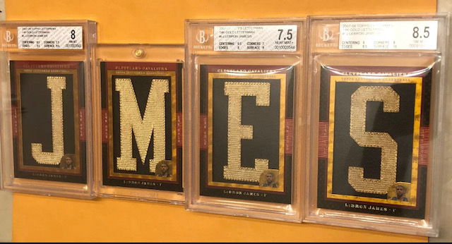 Photo of a 2007-08 Lebron James Topps Letterman Cards