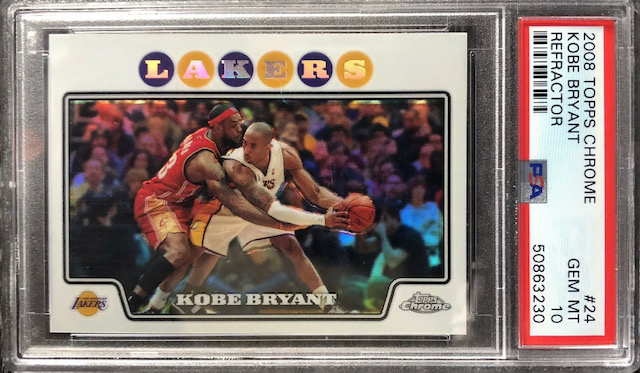Photo of a 2008-09 Kobe vs LeBron Topps Chrome Card