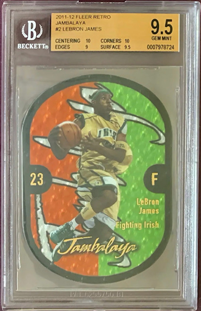 Photo of a 2011-12 Lebron James Fleer Retro Jambalaya Card