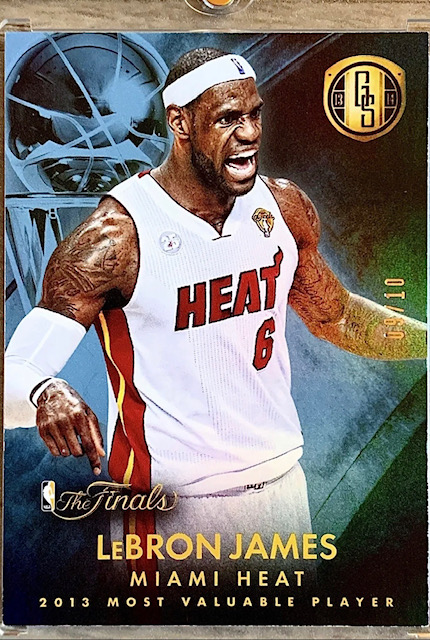 Photo of a 2013-14 Lebron James Gold Standard MVP Card